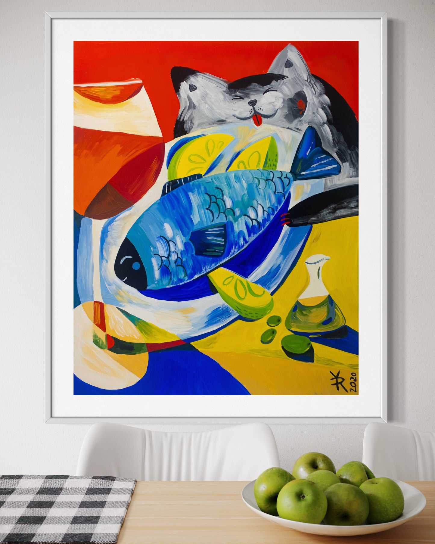 A Still Life With An Imaginary Cat, A Tuna and Aperol Spritz