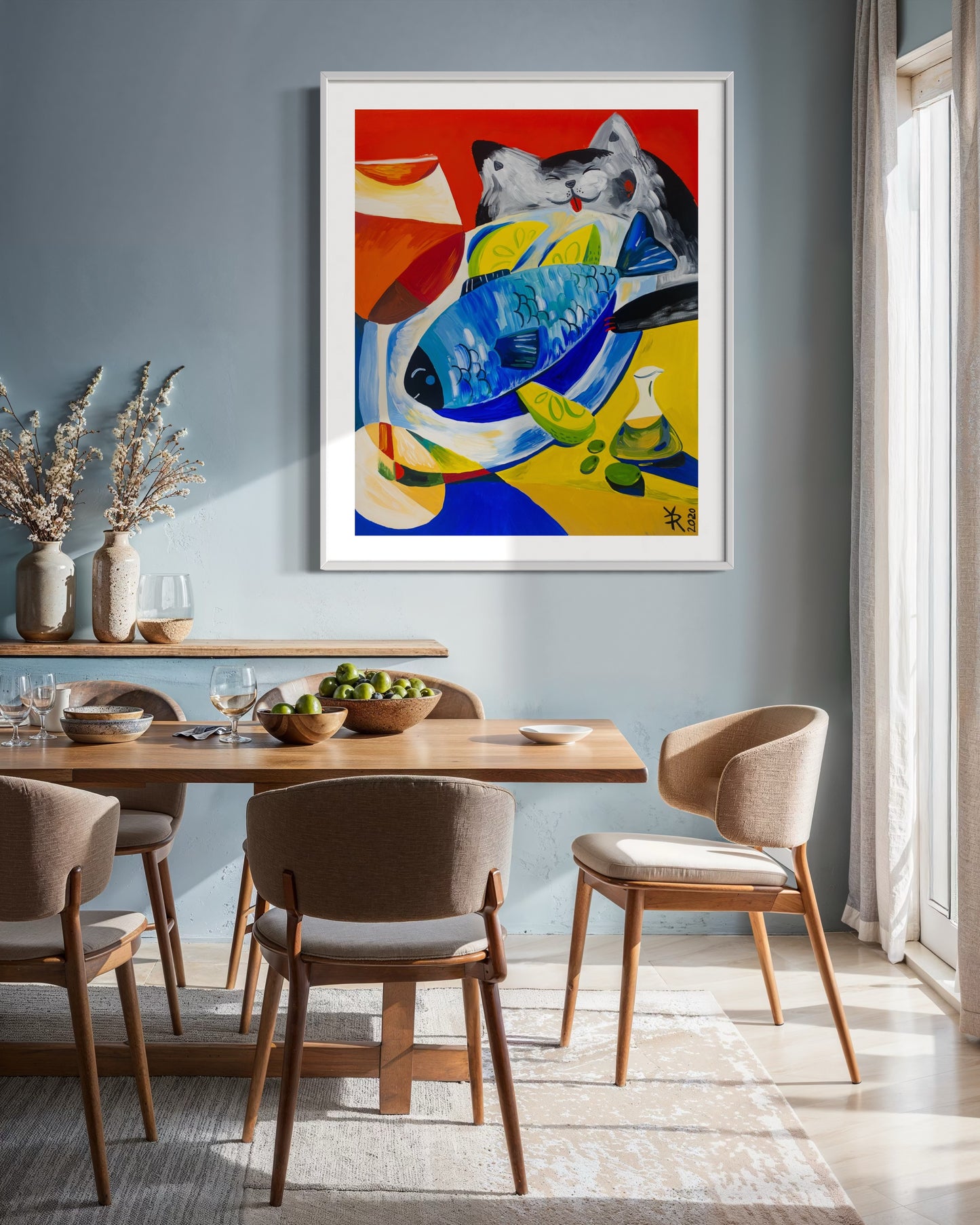 A Still Life With An Imaginary Cat, A Tuna and Aperol Spritz