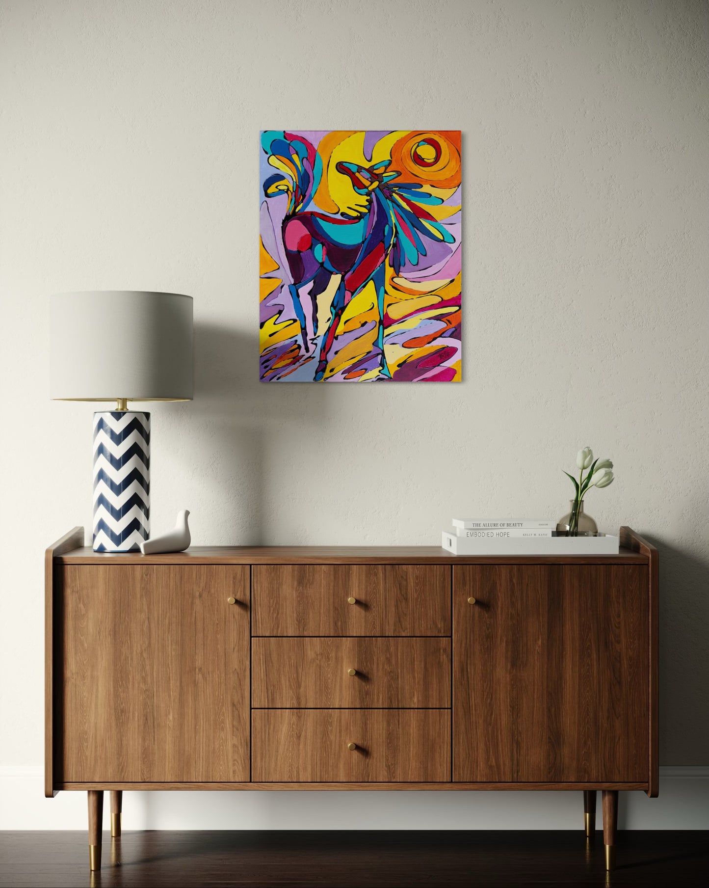 Horse Bathing In Sun