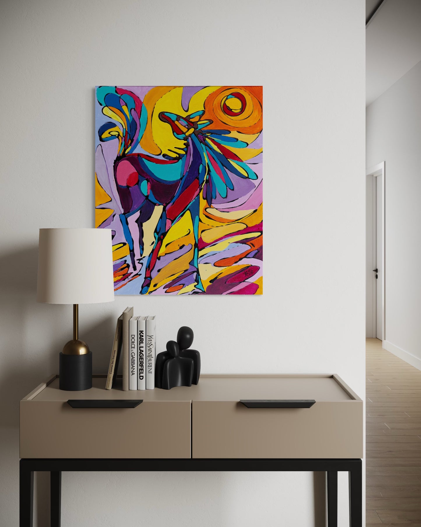 Horse Bathing In Sun