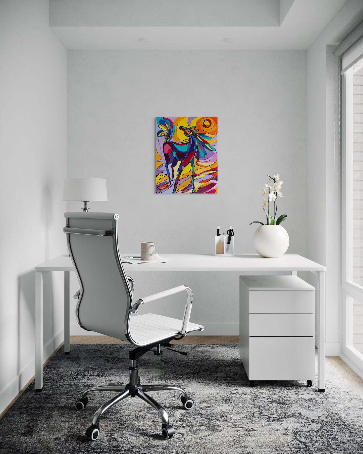 Horse Bathing In Sun