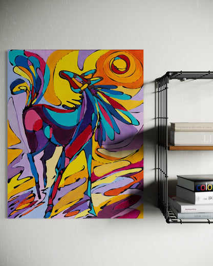 Horse Bathing In Sun